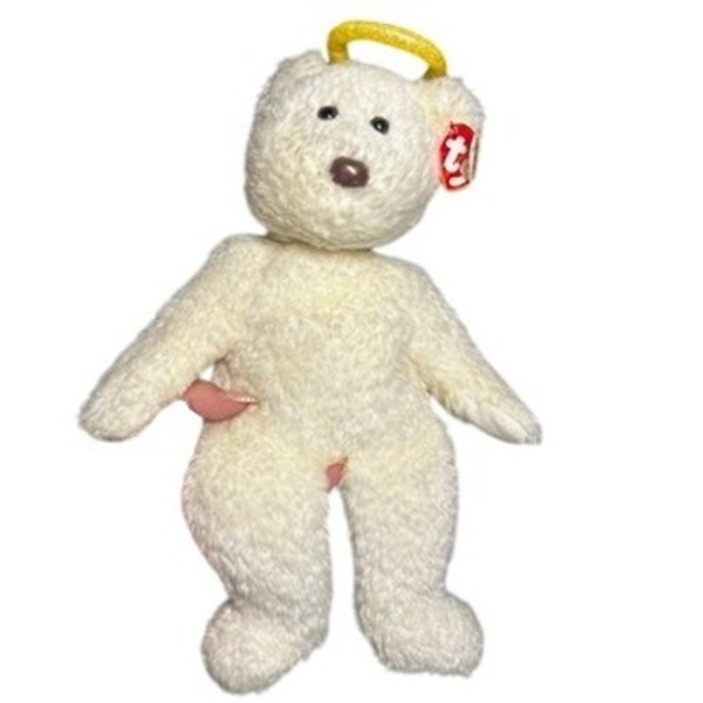 Ty Beanie Babies Halo II the Angel Bear White Gold Plush Collectible 1998 4208